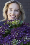tuin hortensia, zomer, 2023, model, vrouw, portret, paars