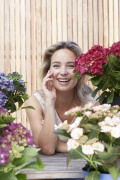 tuin hortensia, zomer, 2023, model, vrouw, portret, mix